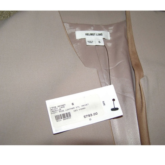NWT $793 HELMUT LANG blazer sz 6 w/leather detail - Picture 7 of 8